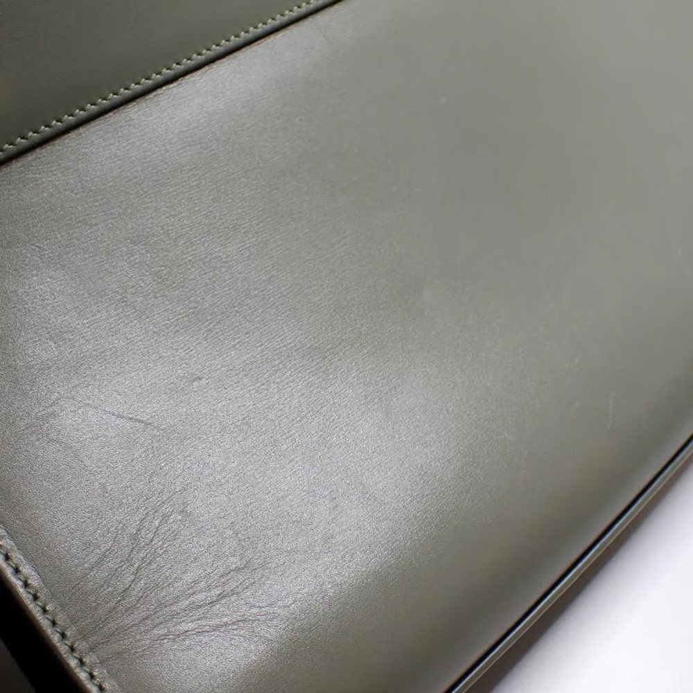 Saint Laurent Manhattan Shoulder Bag in Olive Green Leather - Picture 7 of 12